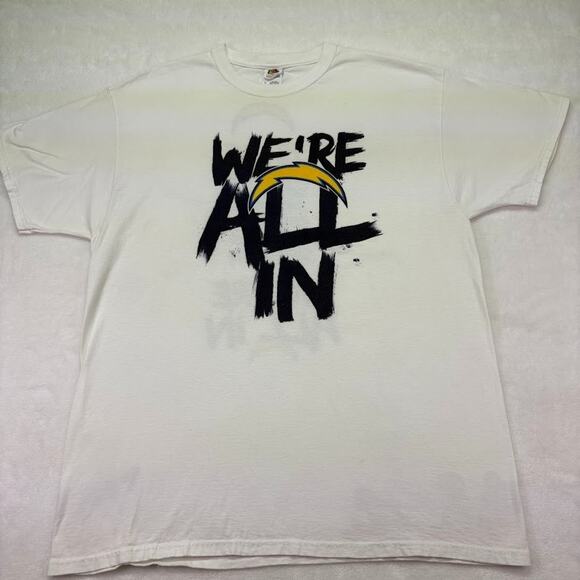 San Diego Chargers We’re All In Playoffs Game Day Promo T Shirt Size XL - Picture 1 of 6